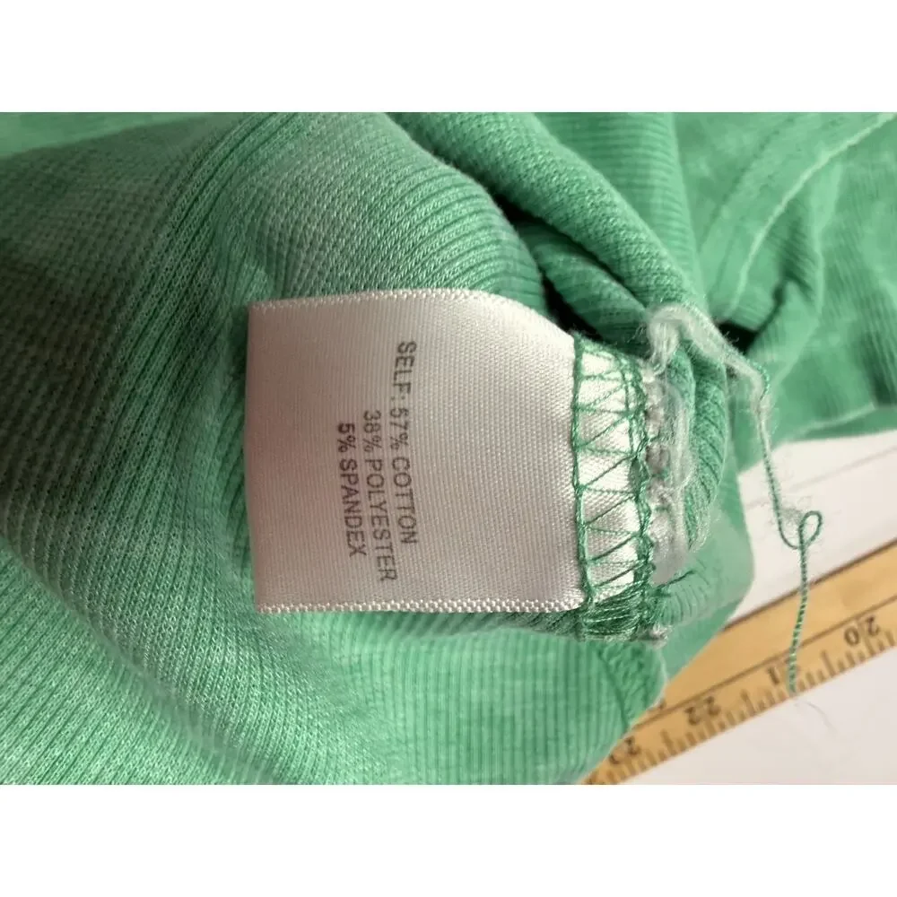 Jane Delancey XL Plus Shirt Green Collared Pullover Short Sleeve Knit Tunic - Picture 7 of 8
